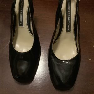 Chinese Laundry Black Patent Leather Heels